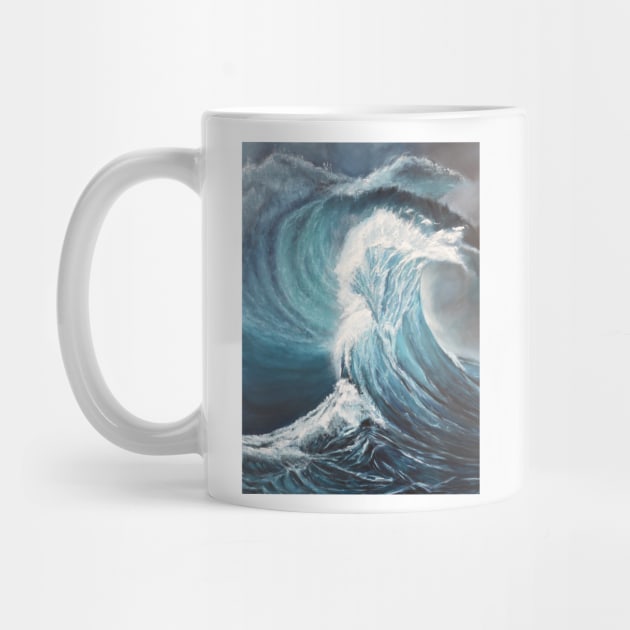 Great big wave unleashing the might of the ocean by DamiansART